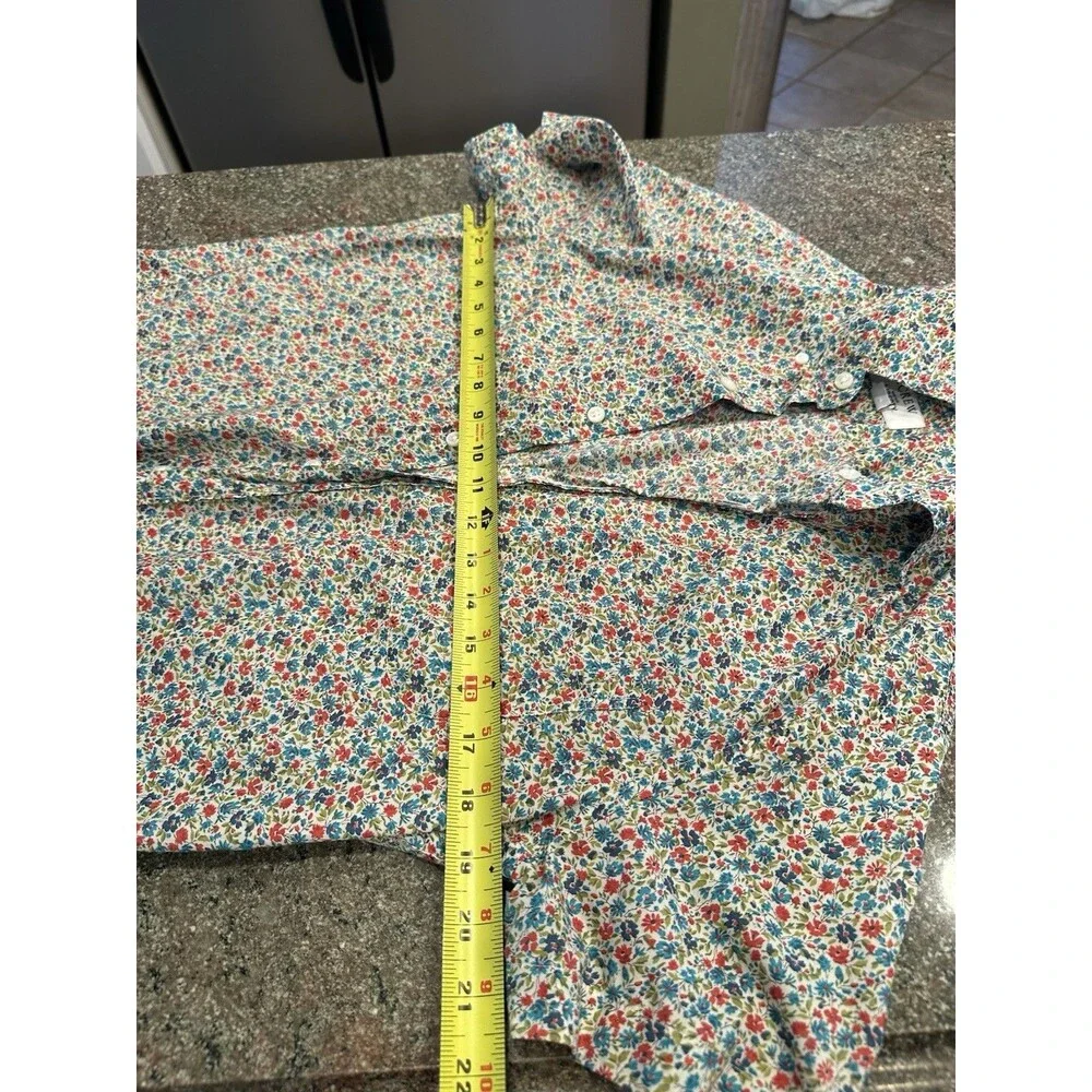 J. Crew Button-Down Shirt Size S Mini Floral 100% Cotton light  Weight Soft